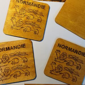 Sous-verre drapeau de Normandie
